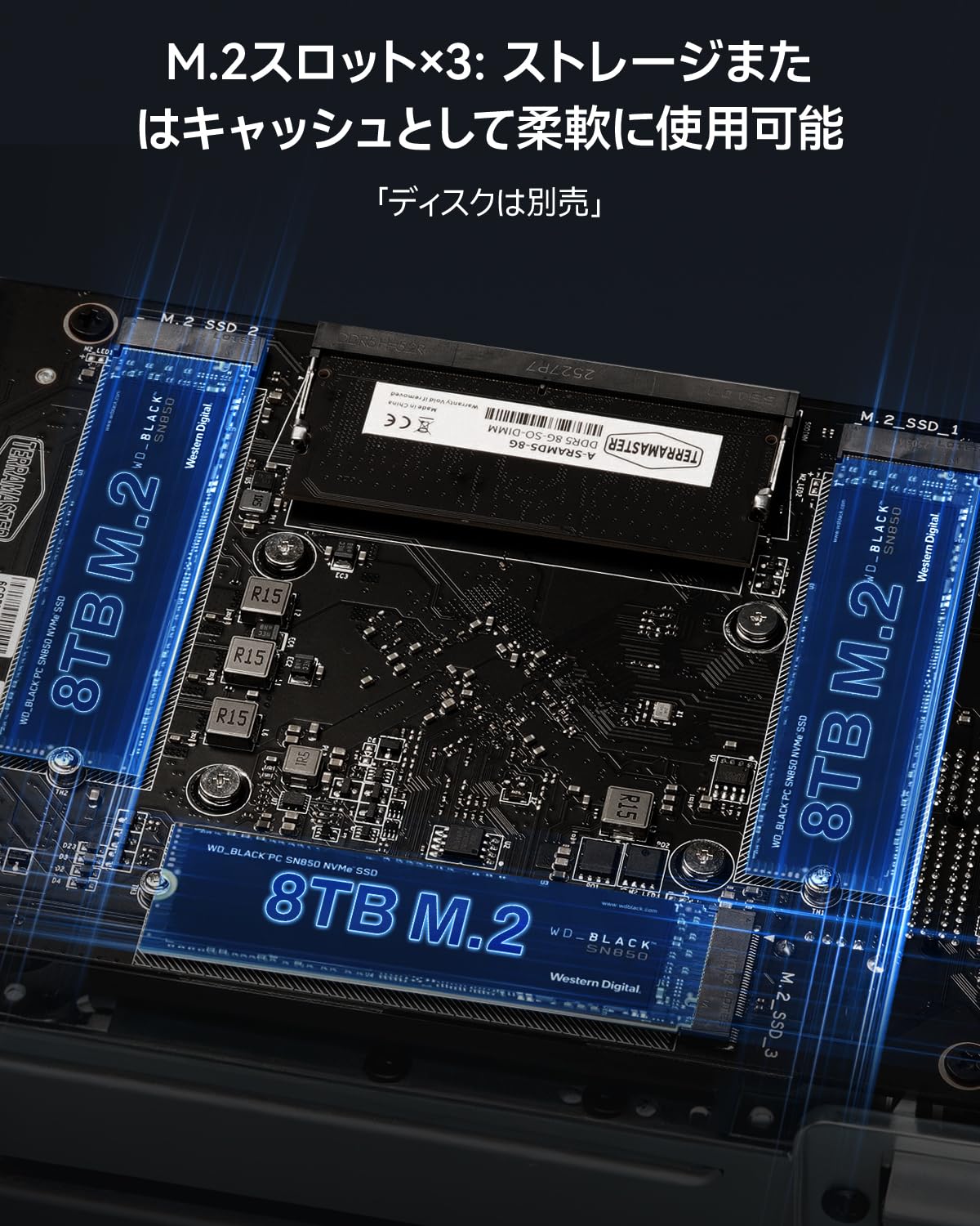 Amazon.co.jp: TERRAMASTER NASキット 2ベイ F2-425 Plus デスクトップ